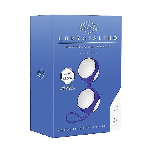 Chrystalino Ben Wa Small White by Shots Toys - Glass Sex Toys