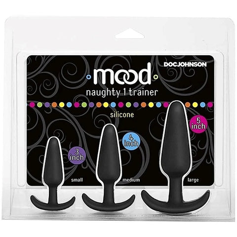 Mood Naughty 1 Trainer Set Black by Doc Johnson - Butt Plugs