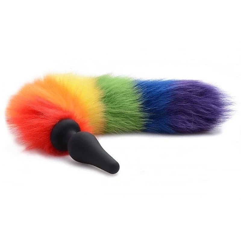 Rainbow Tail Anal Plug by XR Brands - Butt Plugs