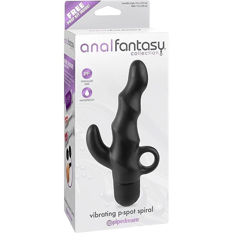 Anal Fantasy Collection Vibrating P-Spot Spiral Massager - Butt Plugs