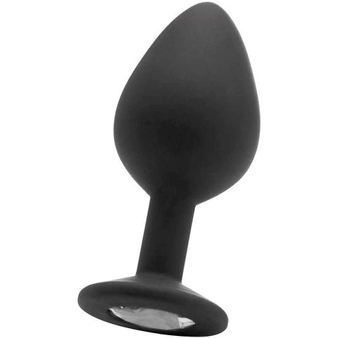 Ouch! Large Diamond Butt Plug Black by Shots Toys - Butt Plugs