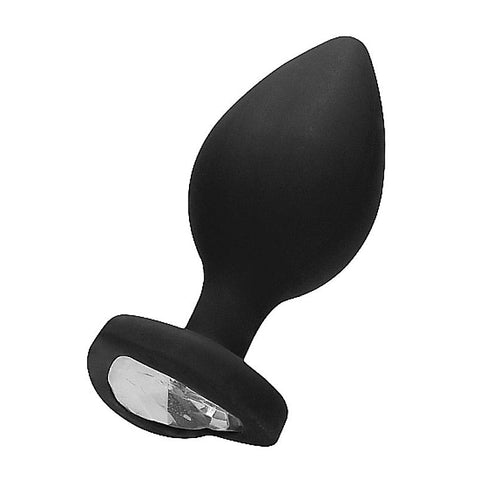 Shots Toys Ouch Diamond Heart Butt Plug Extra Large Premium Silicone - Breast and Nipple Toys