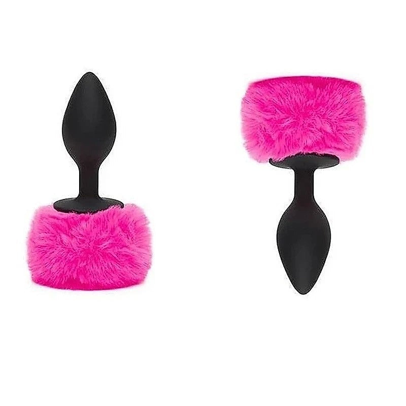 Happy Rabbit Pink Bunny Tail Plug by Love Honey - Butt Plugs