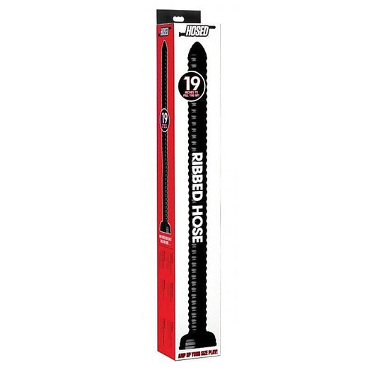 Hosed Ribbed Anal Snake by XR Brands - Anal Cleansing