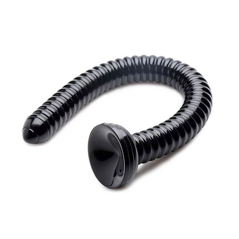 Hosed 19 Inch Ribbed Anal Snake by XR Brands - Anal Cleansing