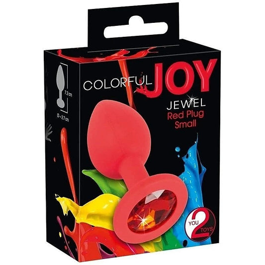 Colorful Joy Jewel Red Plug Small by You2Toys - Butt Plugs