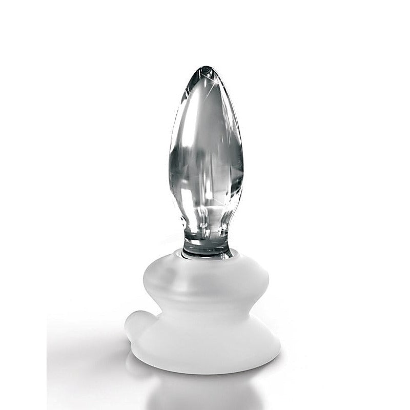 Icicles No 91 Suction Cup Base Glass Butt Plug by Pipedream - Glass Sex Toys