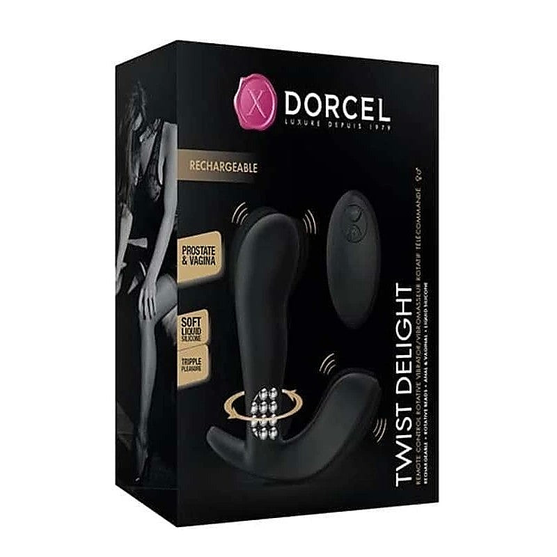 Marc Dorcel Dual Spot Rotating Vibrator with Remote Control - Prostate Toys