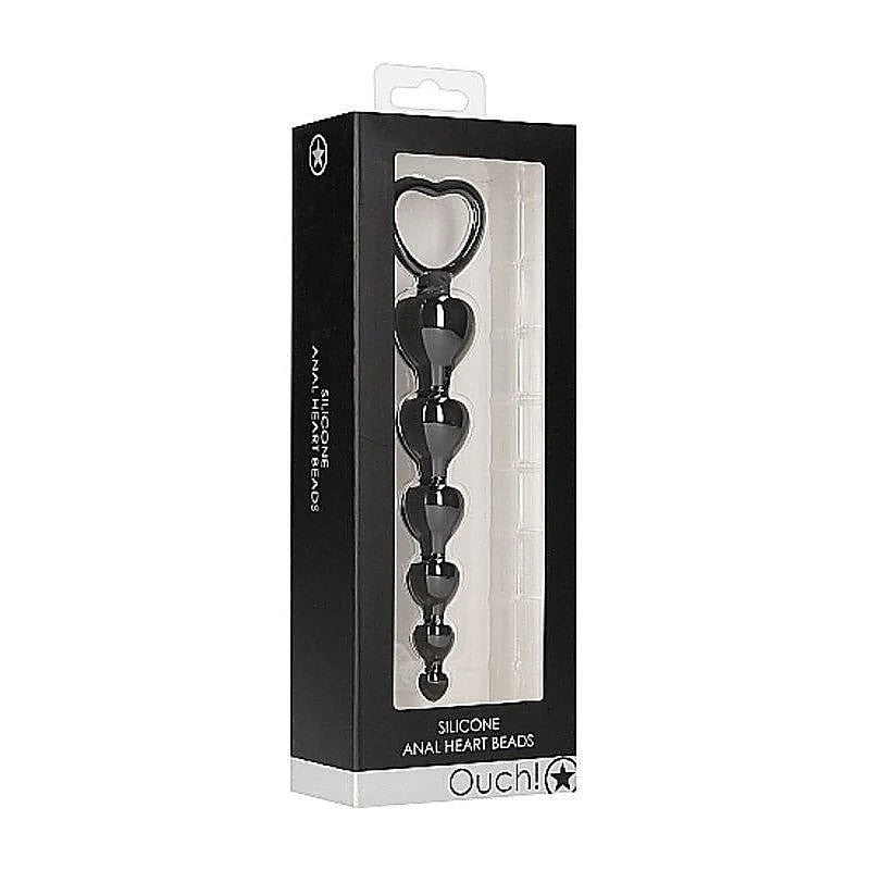Professional Anal Heart Beads by Shots Toys - Butt Plugs
