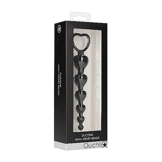 Anal Heart Beads by Shots Toys - Butt Plugs