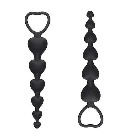 Professional Anal Heart Beads by Shots Toys - Butt Plugs