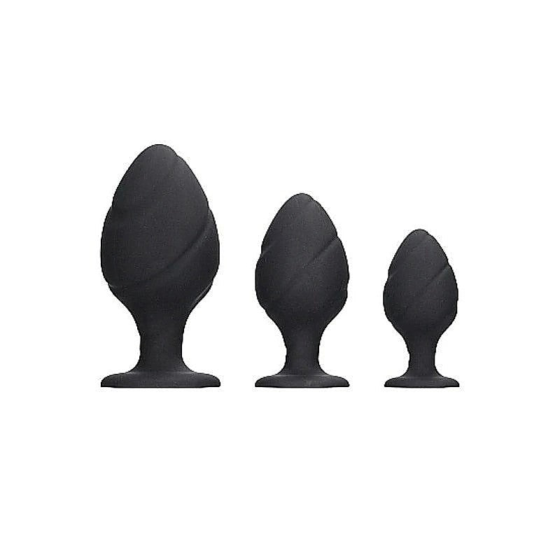 Premium Swirled Butt Plug Set by Shots Toys - Butt Plugs