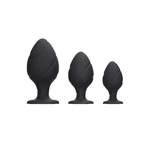 Premium Swirled Butt Plug Set by Shots Toys - Butt Plugs