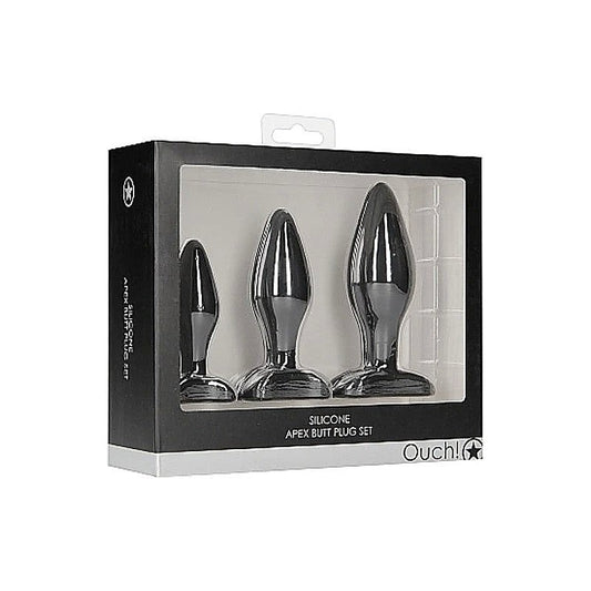 Ouch! Apex Butt Plug Set by Shots Toys - Butt Plugs