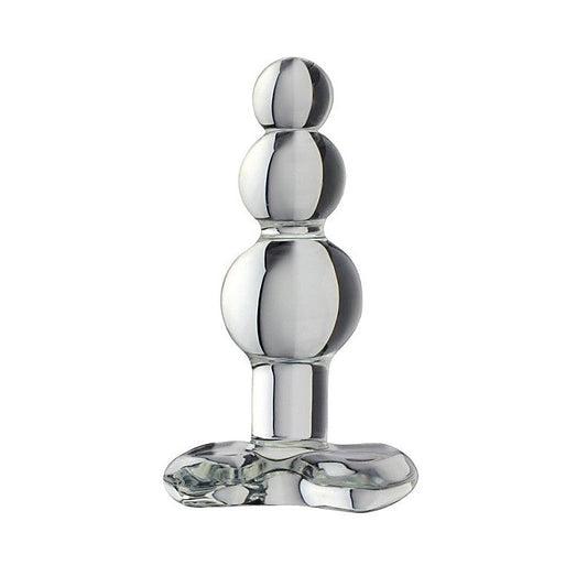 Blown Beaded Plug Clear by Spartacus Enterprises - Glass Sex Toys