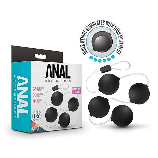 Anal Adventures Pleasure Balls by Blush Novelties - Anal Beads and Balls