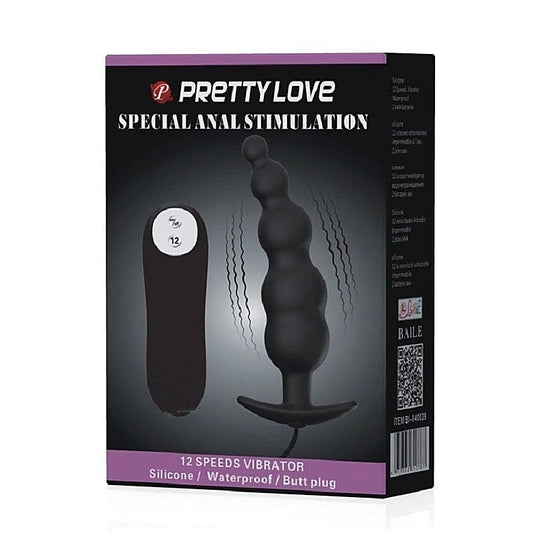 Pretty Love Curved Beads Anal Vibrator by Baile - Butt Plugs