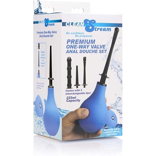 Premium One Way Valve Anal Douche Set by XR Brands - Anal Cleansing