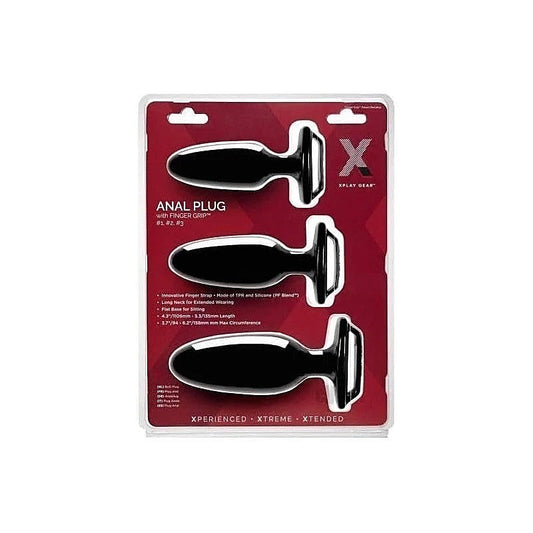 Xplay Anal Plug with Finger Grip Kit by Perfect Fit - Anal Dildos