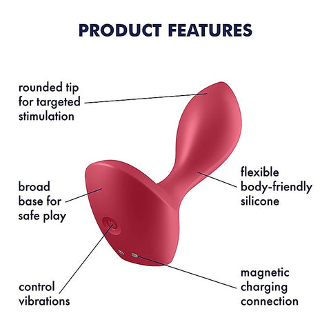 Backdoor Lover Multi Functions Vibrating Anal Plug - Remote Control Vibrators