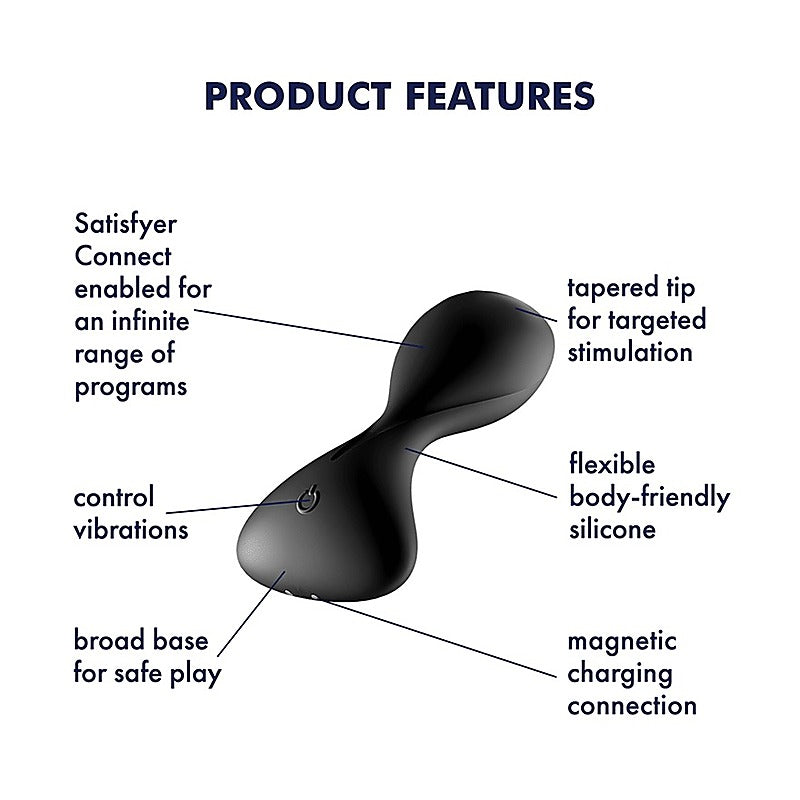 Trendsetter App Connected Vibrating Butt Plug by Satisfyer - Rabbit Vibrators