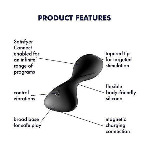Trendsetter App Connected Vibrating Butt Plug by Satisfyer - Rabbit Vibrators