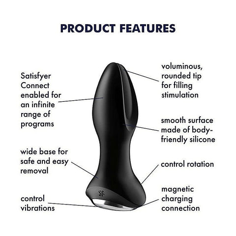 Rotator Plug 2 App Controlled Anal Vibrator by Satisfyer - Anal Vibrators
