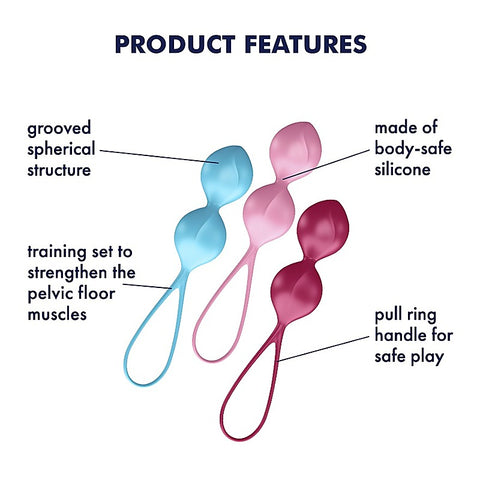 V Balls Orgasm Training Set by Satisfyer - Love Eggs and Kegel Exercisers