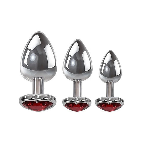 Three Hearts Gem Anal Plug Collection by Adam & Eve Sextoys - Butt Plugs