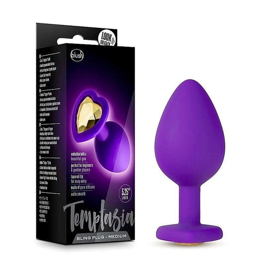 Temptasia Bling Plug Medium Silicone Butt Plug - Butt Plugs