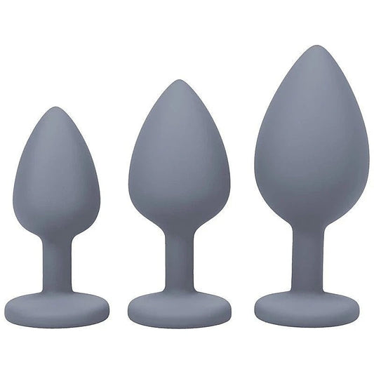 A-Play Trainer Set 3 Piece Silicone by Doc Johnson - Butt Plugs