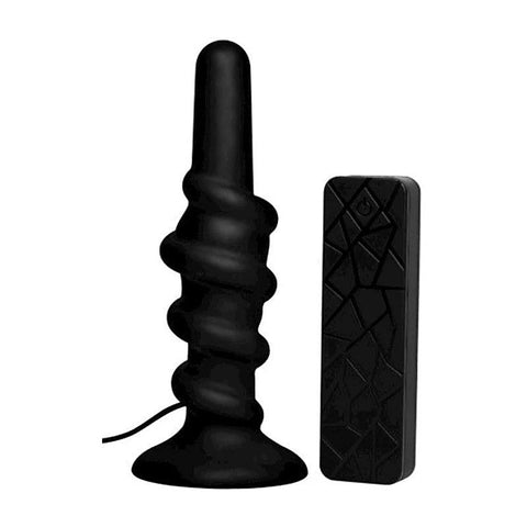 Premium Coiled Vibrating Anal Plug by XR Brands - Anal Vibrators