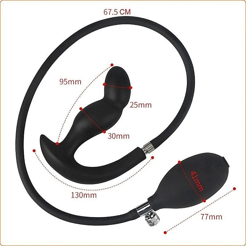 Inflatable Dildo Silicone Anal Extender by BDStyle - Butt Plugs