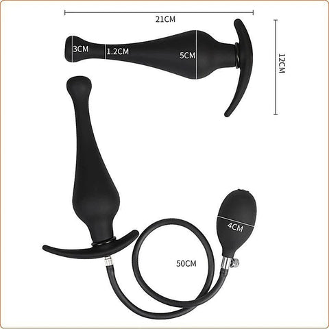 Silicone Expand Inflatable Dildo Anal Plug by BDStyle - Butt Plugs