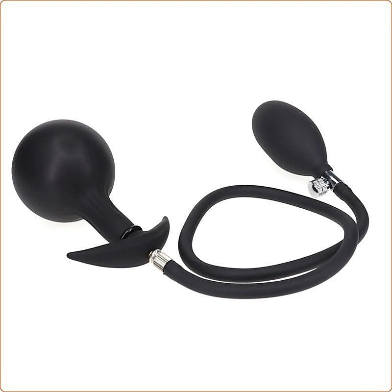 Inflatable Dildo Metal Ball Inside Butt Plug by BDStyle - Butt Plugs