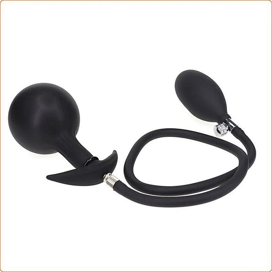 Inflatable Dildo Metal Ball Inside Butt Plug by BDStyle - Butt Plugs