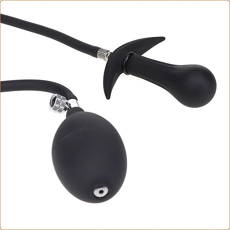Inflatable Dildo Metal Ball Inside Butt Plug by BDStyle - Butt Plugs