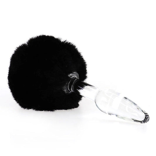 Bunny Tail Glass Butt Plug by BDStyle - Anal Beads and Balls