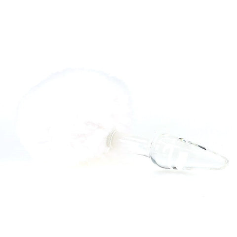 Premium Bunny Tail Glass Butt Plug by BDStyle - Anal Beads and Balls