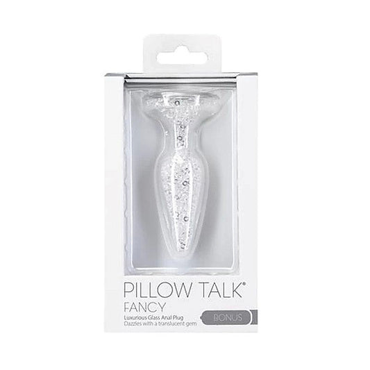Pillow Talk Fancy Luxurious Glass Anal Plug w/ Gem - Butt Plugs