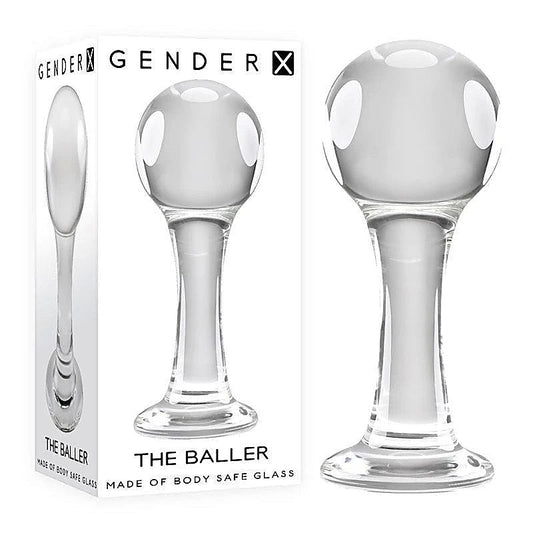 Gender X The Baller Clear Glass by Evolved Novelties - Butt Plugs