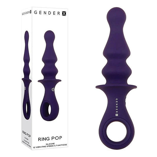Gender X Ring Pop Vibrating Plug Blue by Evolved Novelties - Butt Plugs