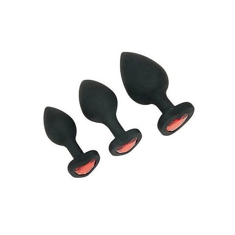 Crystal Heart Anal Training Set by Xgen Products - Butt Plugs