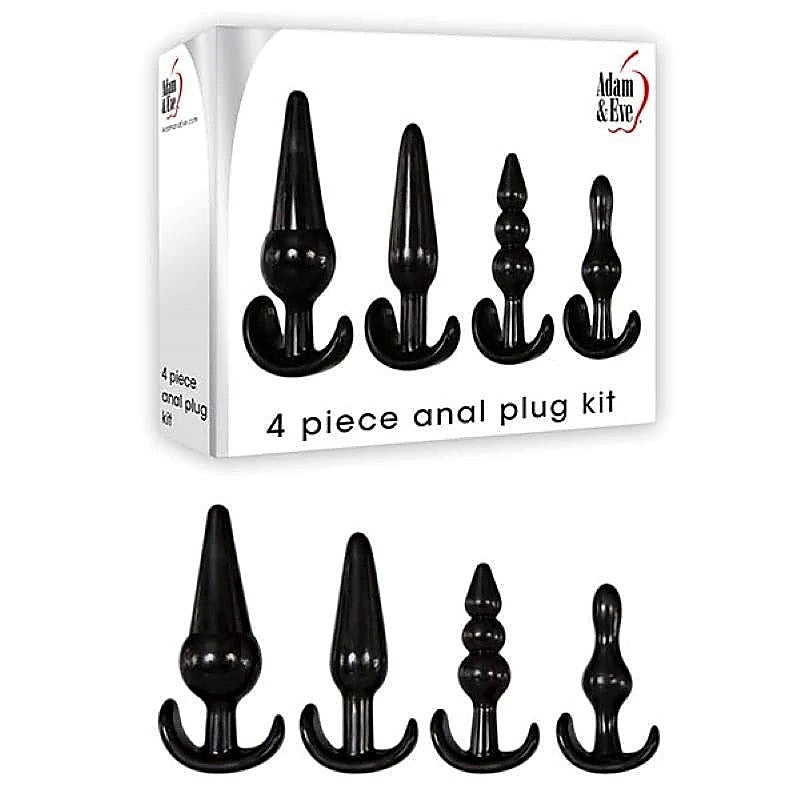 Premium 4-Piece Anal Pleasure Set by Adam & Eve - Butt Plugs