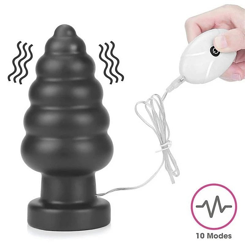 King Sized 7 Inch Vibrating Anal Cracker Butt Plug - Butt Plugs