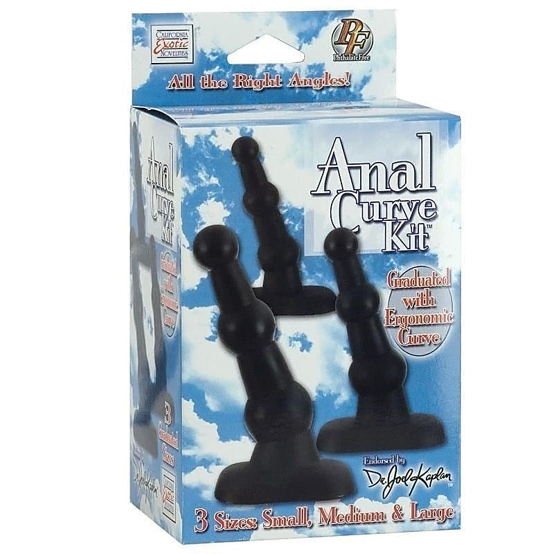 Dr. Joel Kaplan 3 Size Anal Pleasure Curve Kit - Prostate Toys