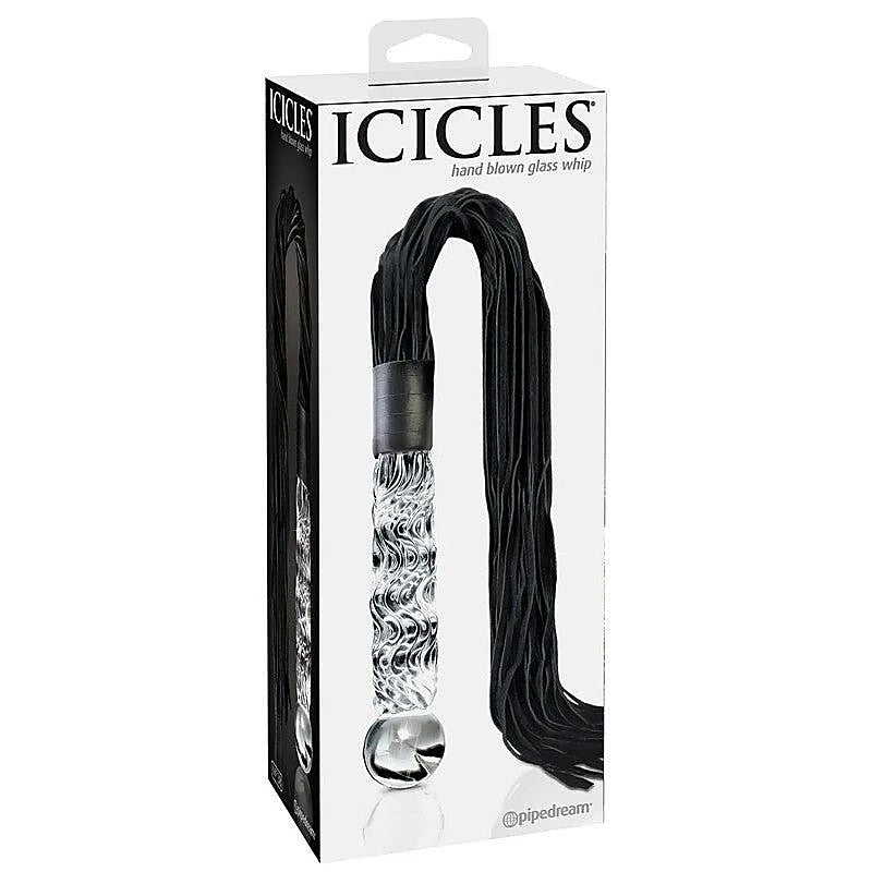 Icicles No 38 Hand Blown Glass Whip by Pipedream - Anal Dildos