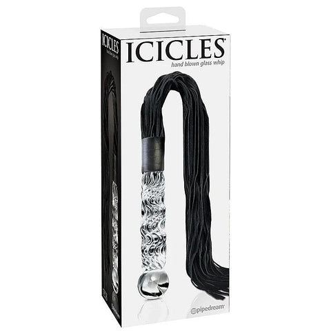Icicles No 38 Hand Blown Glass Whip by Pipedream - Anal Dildos