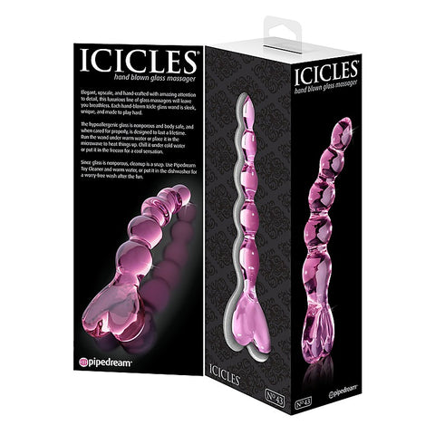 Icicles No. 43 Luxury Glass Anal Beads by Pipedream Products - Glass Sex Toys