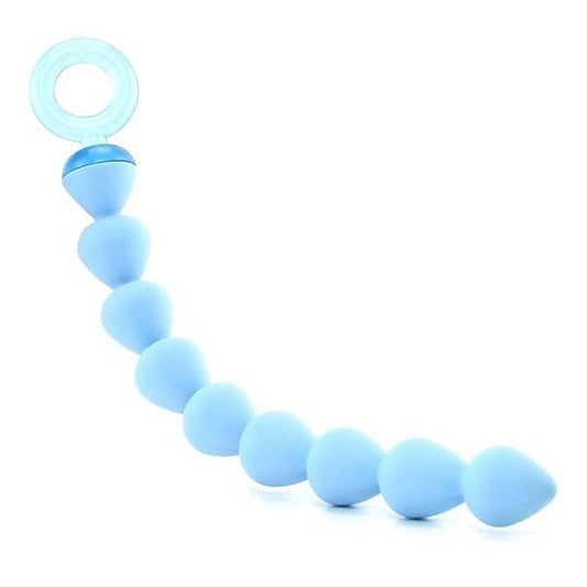 Blue Silicone Anal Beads by Sportsheets - Anal Beads and Balls